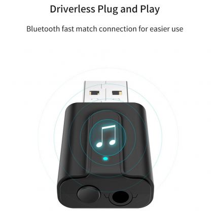 VIKEFON T10 2-in-1 Bluetooth Wireless Receiver and Transmitter - безжичен блутут аудио приемник и предавател с 3.5 мм аудио жак (черен) 3