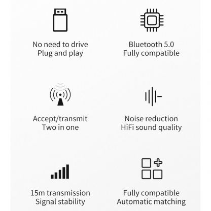 VIKEFON T10 2-in-1 Bluetooth Wireless Receiver and Transmitter - безжичен блутут аудио приемник и предавател с 3.5 мм аудио жак (черен) 17