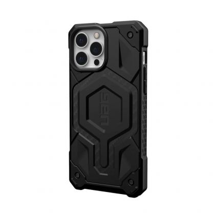 Urban Armor Gear Monarch Pro MagSafe Case - удароустойчив хибриден кейс с вграден магнитен конектор (MagSafe) за iPhone 13 Pro Max (черен-карбон) 7