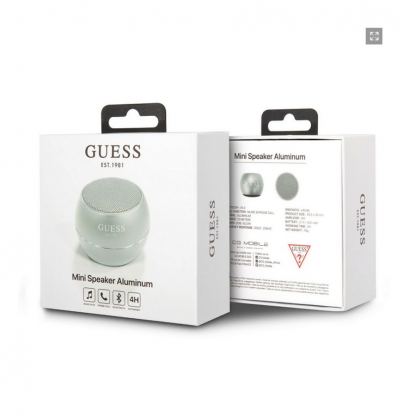 Guess 4H Mini Bluetooth Speaker 3W - портативен безжичен Bluetooth спийкър за мобилни устройства (сребрист) 4