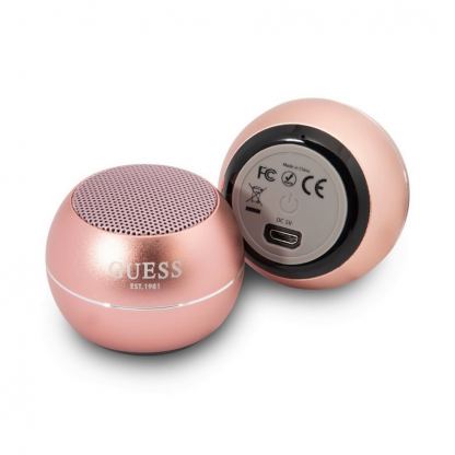 Guess 4H Mini Bluetooth Speaker 3W - портативен безжичен Bluetooth спийкър за мобилни устройства (розов) 3
