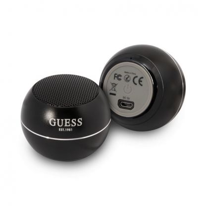Guess 4H Mini Bluetooth Speaker 3W - портативен безжичен Bluetooth спийкър за мобилни устройства (черен) 3
