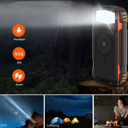 4smarts Solar Power Bank Rugged TitanPack Ultimag 20000mAh - соларна удароустойчива външна батерия с 5xUSB изхода, компас и фенер  11