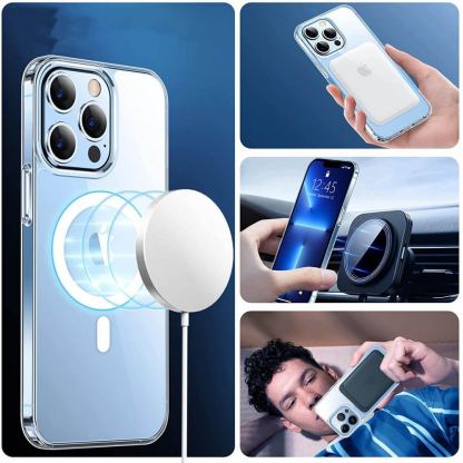 Tech-Protect MagMat MagSafe Case - хибриден удароустойчив кейс с MagSafe за iPhone 13 Pro Max (прозрачен) 3