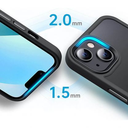 Tech-Protect MagMat MagSafe Case - хибриден удароустойчив кейс с MagSafe за iPhone 13 (черен-прозрачен) 4