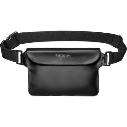 Spigen A621 Waterproof Wrist Bag with Phone Case IPX8 - водонепромокаема чанта с презрамка и водонепромокаем калъф за телефон (черен) 3