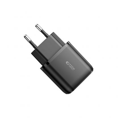 Tech-Protect C20W Fast Wall Charger 20W - захранване за ел. мрежа с USB-A и USB-C изходи и технология за бързо зареждане (черен) 3