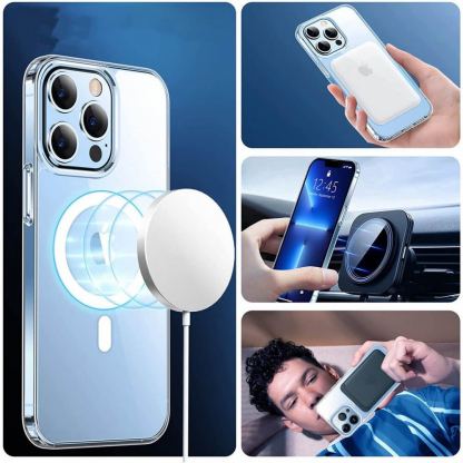 Tech-Protect MagMat MagSafe Case - хибриден удароустойчив кейс с MagSafe за iPhone SE (2022), iPhone SE (2020), iPhone 8, iPhone 7 (прозрачен) 2