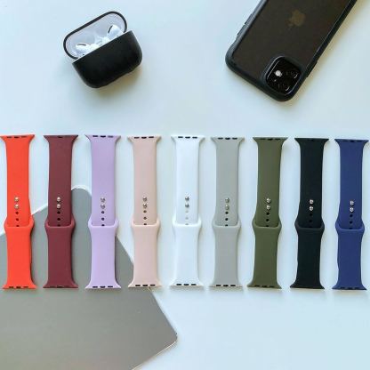 Tech-Protect Iconband Silicone Sport Band - силиконова каишка за Apple Watch 42мм, 44мм, 45мм (светлосин) 2
