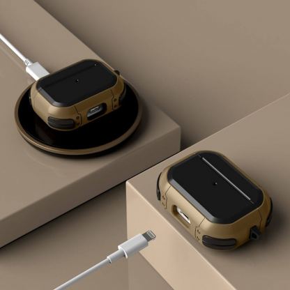 Tech-Protect Rough Hybrid Case - хибриден удароустойчив кейс с карабинер за Apple Airpods Pro (зелен) 3