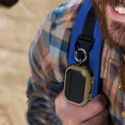 Tech-Protect Rough Hybrid Case - хибриден удароустойчив кейс с карабинер за Apple Airpods Pro (зелен) 4