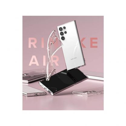 Ringke Air Glitter Case - силиконов (TPU) калъф за Samsung Galaxy S22 Ultra (прозрачен) 6