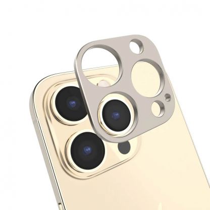 SwitchEasy LenShield Aluminum Camera Lens Protector - предпазна плочка за камерата на iPhone 13 Pro, iPhone 13 Pro Max (златист)