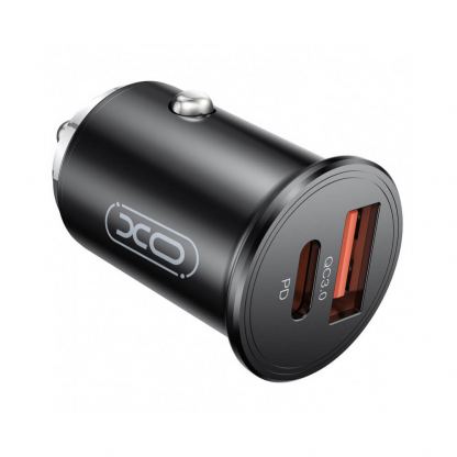 XO Design Dual USB & USB-C QC 3.0 Car Charger 45W - зарядно за кола с USB и USB-C изходи и технология за бързо зареждане (черен) 2