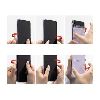 Ringke Slim PC Case - поликарбонатов кейс за Samsung Galaxy Z Flip 4 (черен) 13