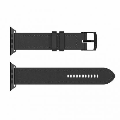 SwitchEasy Hybrid Silicone-Leather Watch Band - хибридна (естествена кожа и силикон) каишка за Apple Watch 42мм, 44мм, 45мм (сив) 4