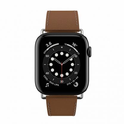 SwitchEasy Classic Genuine Leather Watch Band - кожена каишка от естествена кожа за Apple Watch 42мм, 44мм, 45мм (кафяв)