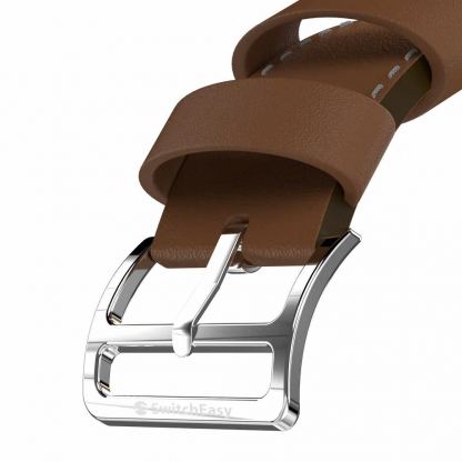 SwitchEasy Classic Genuine Leather Watch Band - кожена каишка от естествена кожа за Apple Watch 42мм, 44мм, 45мм (кафяв) 4