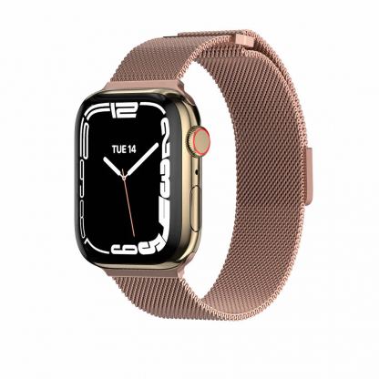 SwitchEasy Mesh Stainless Steel Watch Loop Band - стоманена, неръждаема каишка за Apple Watch 38мм, 40мм, 41мм (розово злато) 2