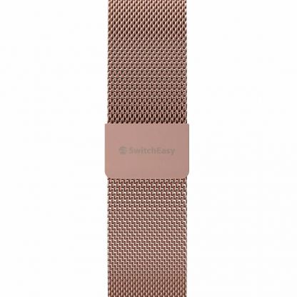 SwitchEasy Mesh Stainless Steel Watch Loop Band - стоманена, неръждаема каишка за Apple Watch 38мм, 40мм, 41мм (розово злато) 3
