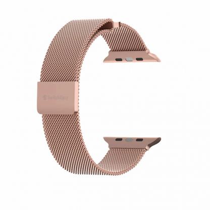 SwitchEasy Mesh Stainless Steel Watch Loop Band - стоманена, неръждаема каишка за Apple Watch 38мм, 40мм, 41мм (розово злато) 5