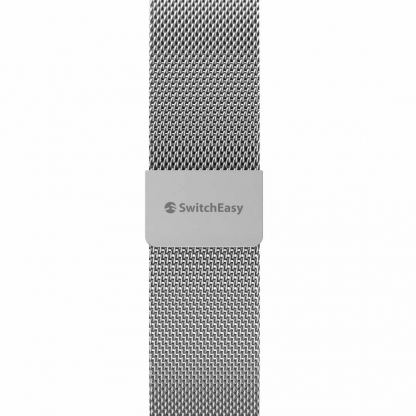 SwitchEasy Mesh Stainless Steel Watch Loop Band - стоманена, неръждаема каишка за Apple Watch 42мм, 44мм, 45мм (сребрист) 3