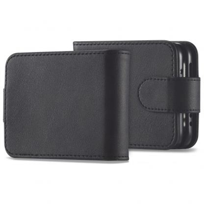 Tech-Protect Wallet Leather Flip Case - кожен калъф, тип портфейл за Samsung Galaxy Z Flip 4 (черен) 2