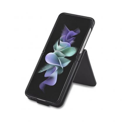 Tech-Protect Wallet Leather Flip Case - кожен калъф, тип портфейл за Samsung Galaxy Z Flip 4 (черен) 3