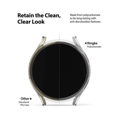 Ringke 2x Slim Watch Case - комплект от два броя качествен твърд кейс за Samsung Galaxy Watch 4 Classic 40 мм (прозрачен и черен) (2 броя) 2