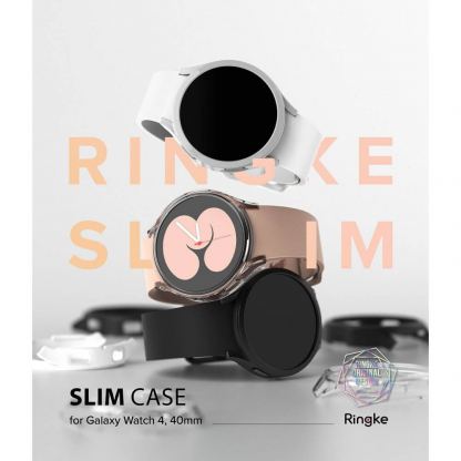 Ringke 2x Slim Watch Case - комплект от два броя качествен твърд кейс за Samsung Galaxy Watch 4 Classic 40 мм (прозрачен и черен) (2 броя) 5