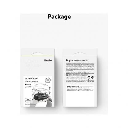 Ringke 2x Slim Watch Case - комплект от два броя качествен твърд кейс за Samsung Galaxy Watch 4 Classic 40 мм (прозрачен и черен) (2 броя) 10