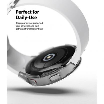 Ringke 2x Slim Watch Case - комплект от два броя качествен твърд кейс за Samsung Galaxy Watch 4 Classic 44 мм (прозрачен и черен) (2 броя) 4