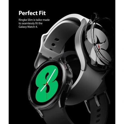 Ringke 2x Slim Watch Case - комплект от два броя качествен твърд кейс за Samsung Galaxy Watch 4 Classic 44 мм (прозрачен и черен) (2 броя) 7