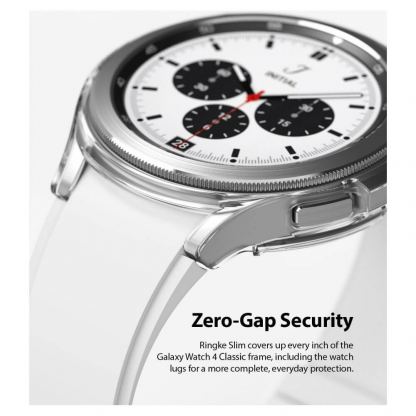 Ringke 2x Slim Watch Case - комплект от два броя качествен твърд кейс за Samsung Galaxy Watch 4 Classic 42 мм (прозрачен и черен) (2 броя) 3