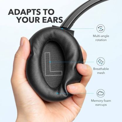 Anker Soundcore Life Q20+ Active Noise Cancelling Headphones - безжични слушалки с активна изолация на околния шум (черен) 5