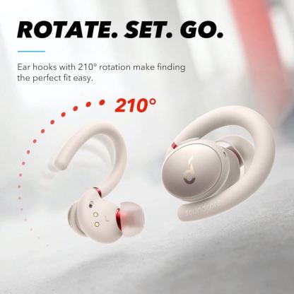 Anker Soundcore Sport X10 TWS Sport Earbuds - водоустойчиви спортни TWS слушалки с кейс за зареждане (бял) 3