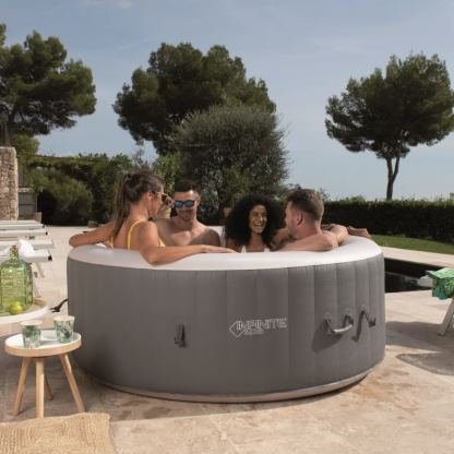 Infinite Inflatable Spa Xtra 800 4-Person Round - надуваем спа център за градината (сив) 5