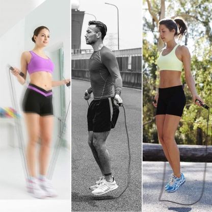 TechRise Skipping Jump Rope - качествено въже за скачане (черен) 3