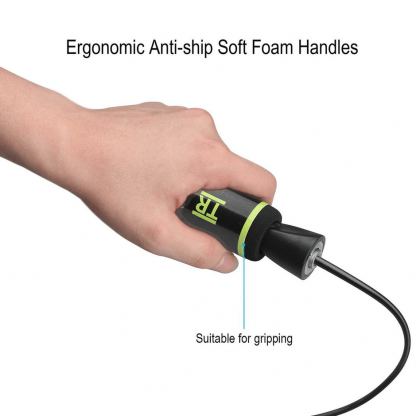 TechRise Skipping Jump Rope - качествено въже за скачане (черен) 8