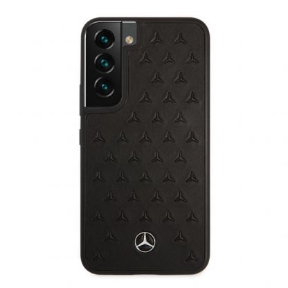 Mercedes-Benz Genuine Leather Quilted Hard Case - дизайнерски кожен кейс (естествена кожа) за Samsung Galaxy S22 (черен) 2