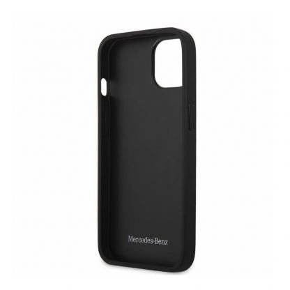 Mercedes-Benz Genuine Leather Quilted Hard Case - дизайнерски кожен кейс (естествена кожа) за iPhone 13 mini (черен) 4