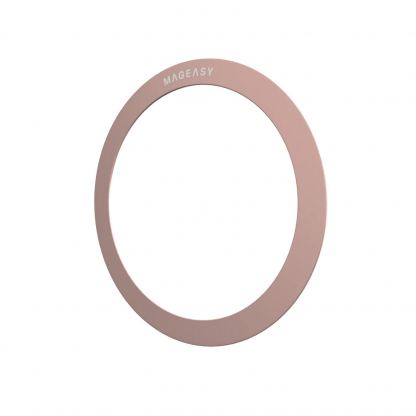 Mageasy HOOP MagSafe Adhesive Ring - метален пръстен, съвместим с MagSafe за iPhone и други мобилни устройства (розов) 2