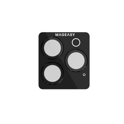 Mageasy LenzGuard Sapphire Lens Protector - предпазни сапфирени лещи за камерата на iPhone 14 Pro, iPhone 14 Pro Max (черен) 5