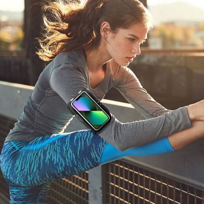 Tech-Protect M1 Universal Sports Armband - универсален неопренов спортен калъф за ръка за iPhone, Samsung, Huawei и други (черен) 4