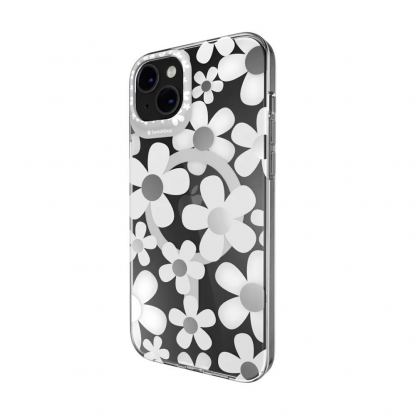 SwitchEasy Artist M Fleur Case With MagSafe - дизайнерски хибриден удароустойчив кейс за iPhone 14 Plus (прозрачен) 2