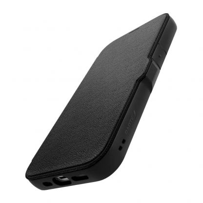 Raptic EcoElement Urban Folio Case - биоразградим хибриден удароустойчив кейс, тип портфейл за iPhone 14 (черен) 3