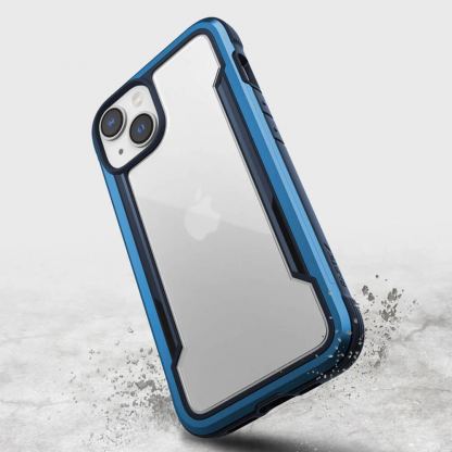 Raptic Shield Case - хибриден удароустойчив кейс за iPhone 14 (син-прозрачен) 2