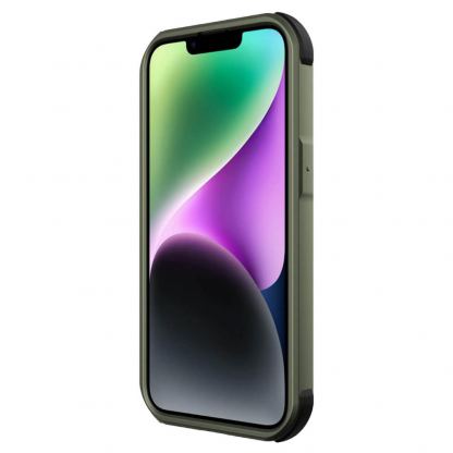 Raptic EcoElement Fort Case - биоразградим хибриден удароустойчив кейс с MagSafe за iPhone 14 (зелен) 6