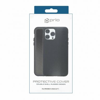 Prio Protective Hybrid Cover - хибриден кейс с най-висока степен на защита за iPhone 14 Plus (черен) 2
