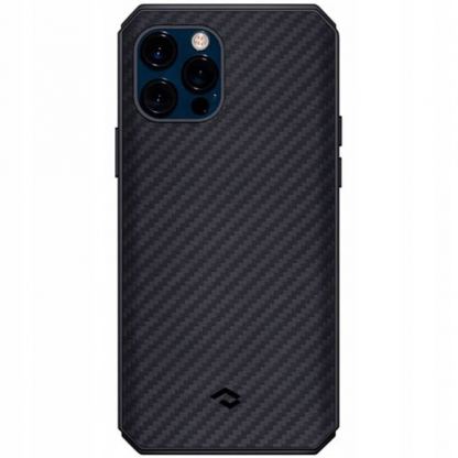 Pitaka MagEZ Pro 2 Aramid Fiber Case - удароустойчив (TPU) кейс с кевлар за iPhone 12 Pro (черен) 2